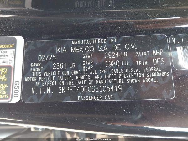 2025 KIA K4 LXS