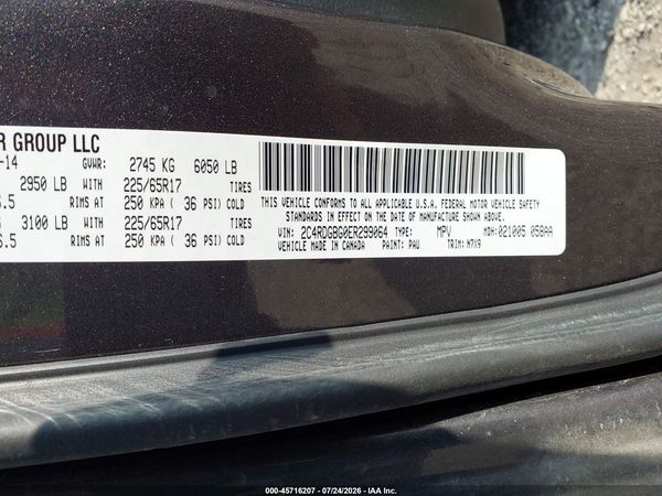 2014 DODGE GRAND CARAVAN SE 30TH ANNIVERSARY