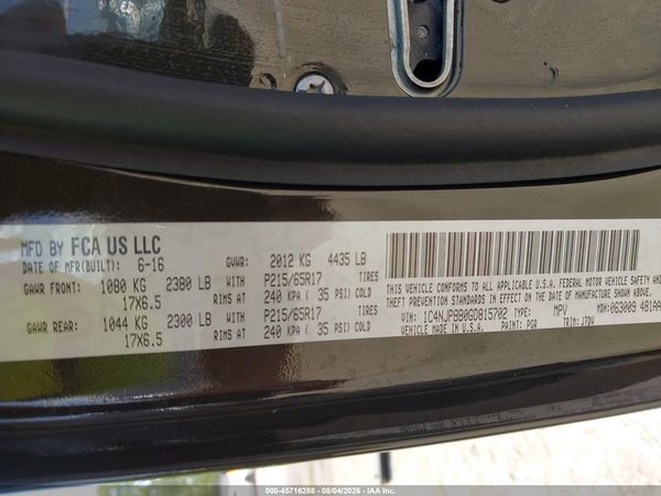 2016 JEEP PATRIOT 75TH ANNIVERSARY