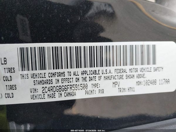 2015 DODGE GRAND CARAVAN SE