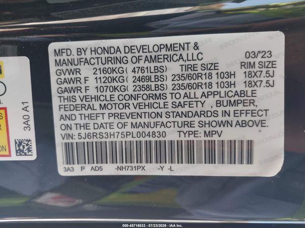 2023 HONDA CR-V EX 2WD