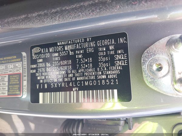 2021 KIA SORENTO S