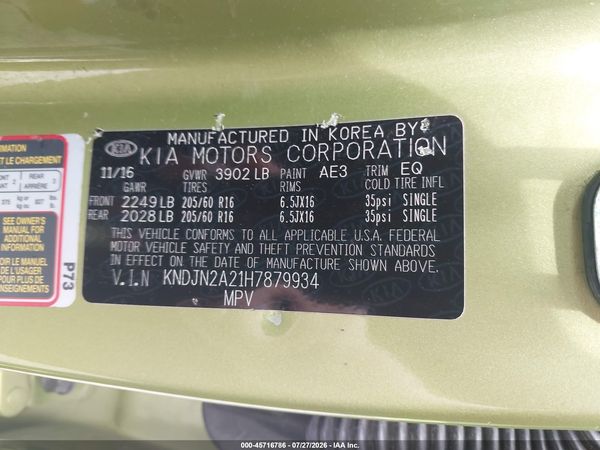 2017 KIA SOUL Base