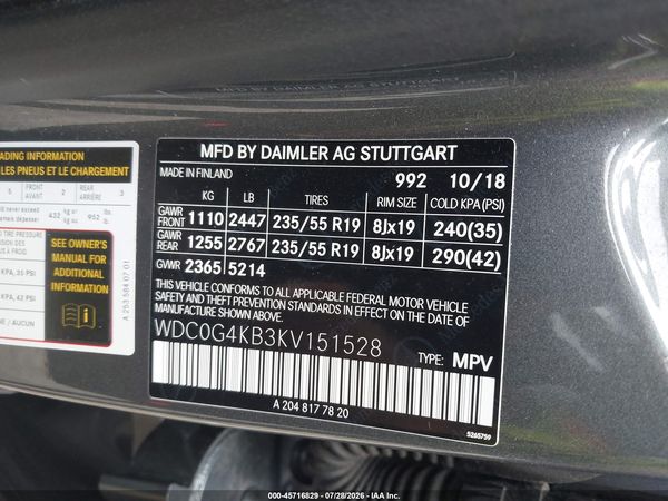 2019 MERCEDES-BENZ GLC 300 4MATIC