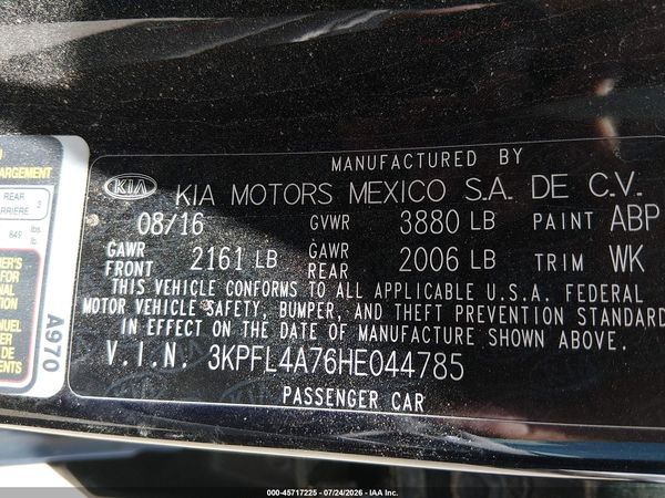 2017 KIA FORTE S