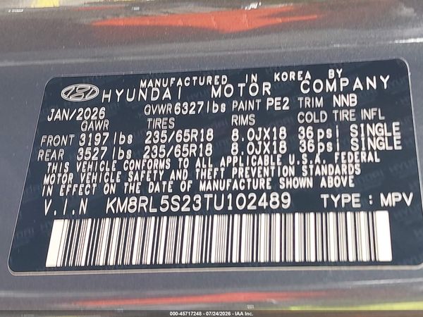2026 HYUNDAI PALISADE SEL 7P