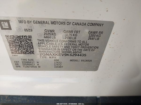 2019 CHEVROLET EQUINOX LT — I9