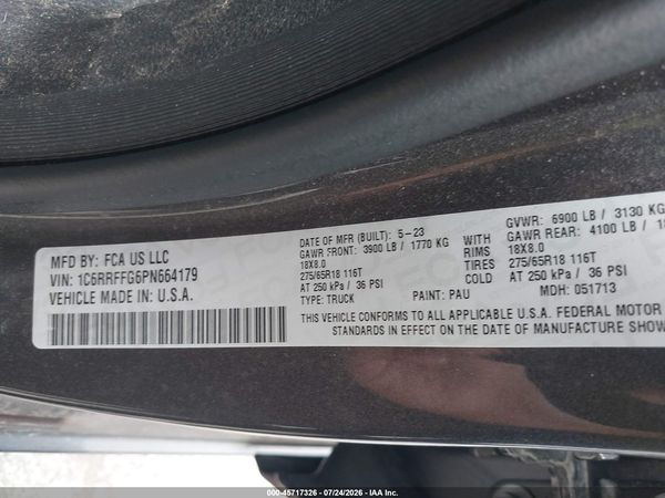 2023 RAM 1500 BIG HORN  4X4 5'7 BOX
