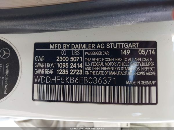 2014 MERCEDES-BENZ E 350 E350