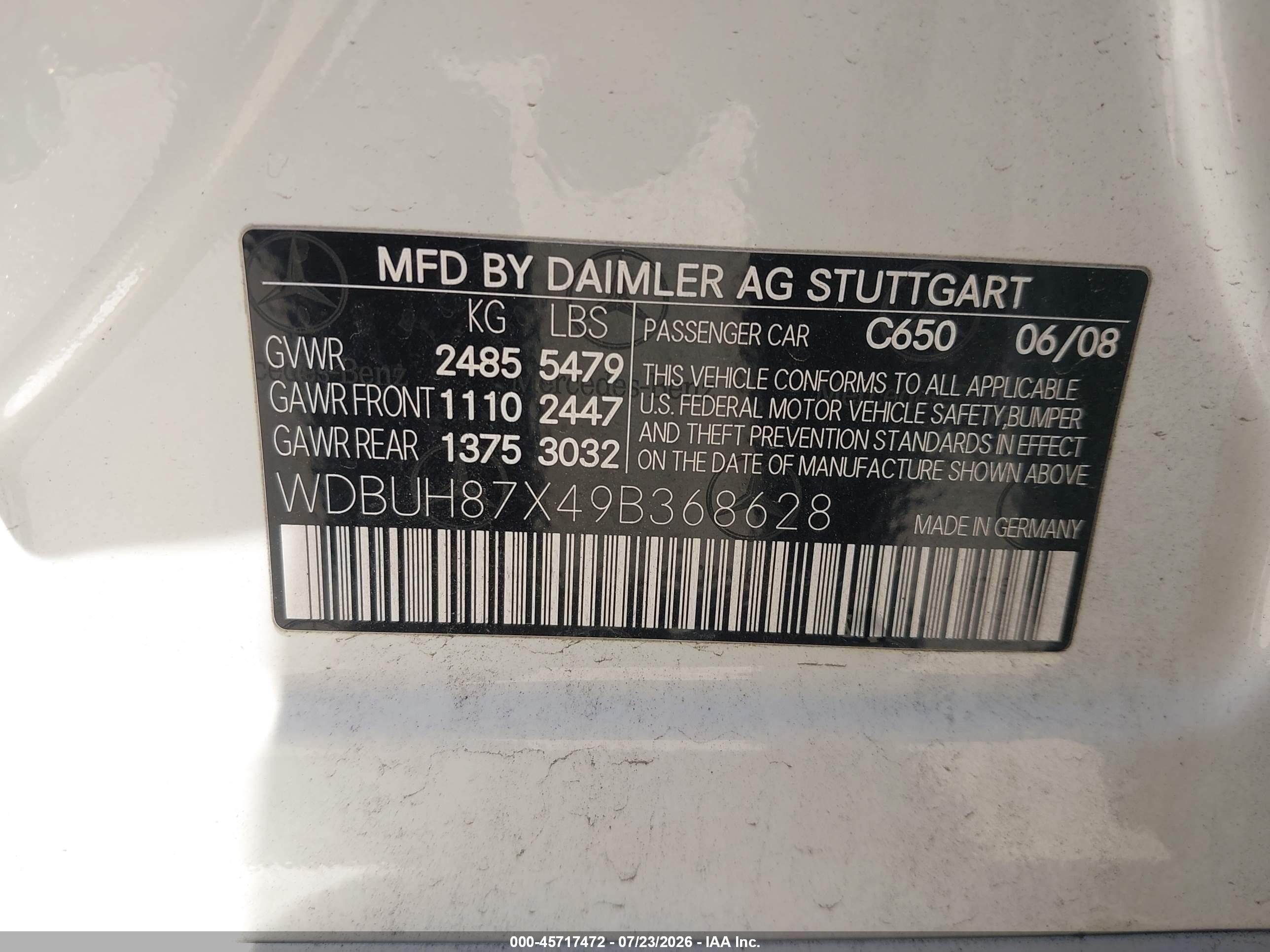 2009 MERCEDES-BENZ E 350 E350