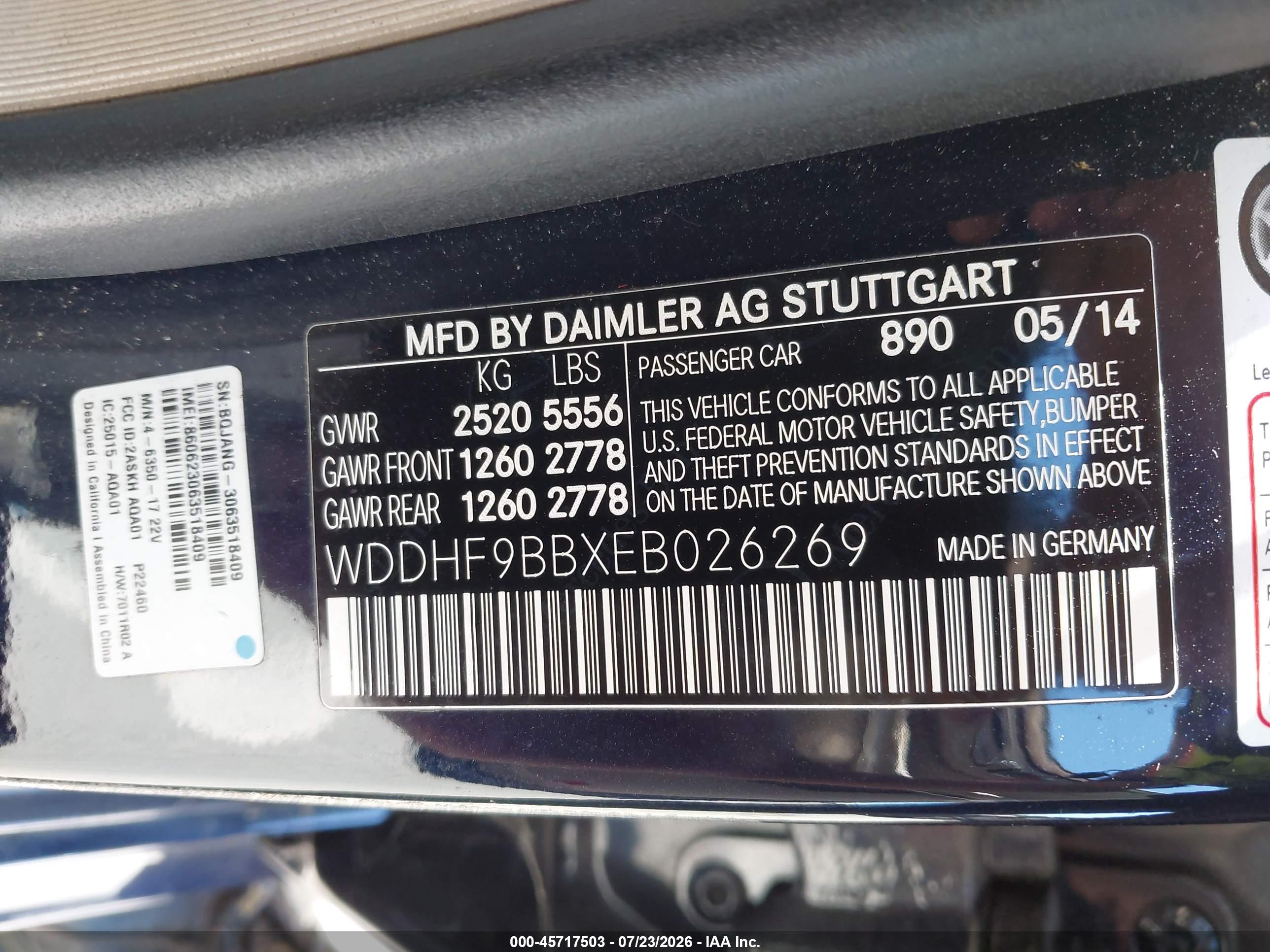 2014 MERCEDES-BENZ E 550 E550 4-MATIC