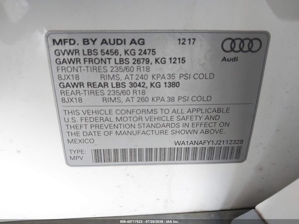 2018 AUDI Q5