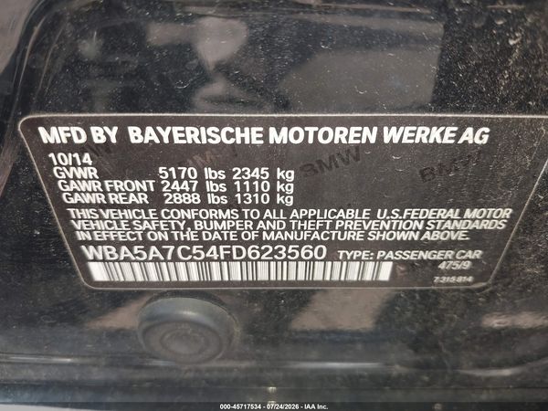 2015 BMW 528I XDRIVE