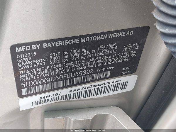 2015 BMW X3 XDRIVE28I
