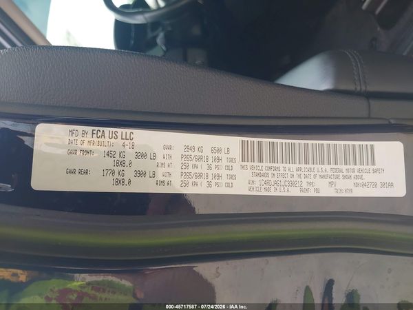 2018 DODGE DURANGO SXT AWD