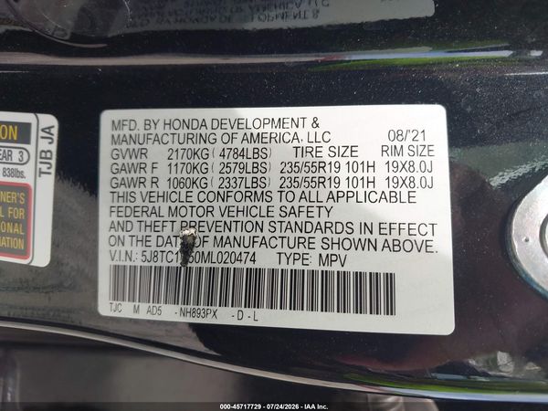 2021 ACURA RDX TECHNOLOGY PACKAGE