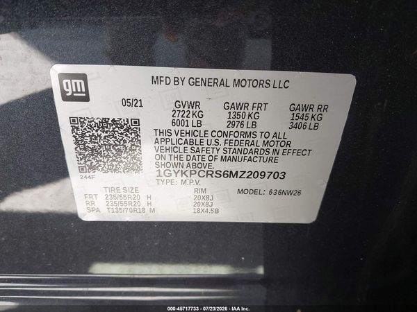 2021 CADILLAC XT6 FWD PREMIUM LUXURY