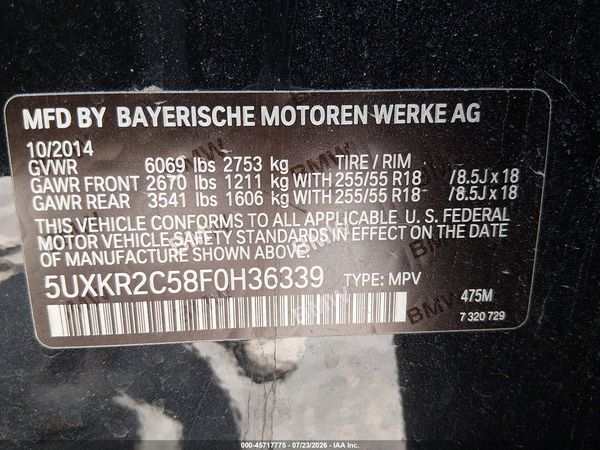 2015 BMW X5 SDRIVE35I