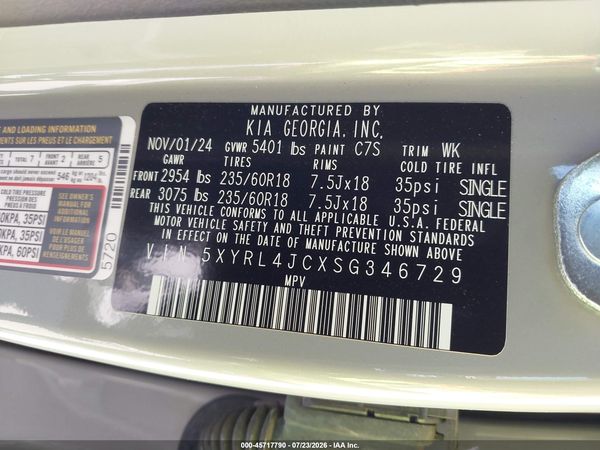 2025 KIA SORENTO S