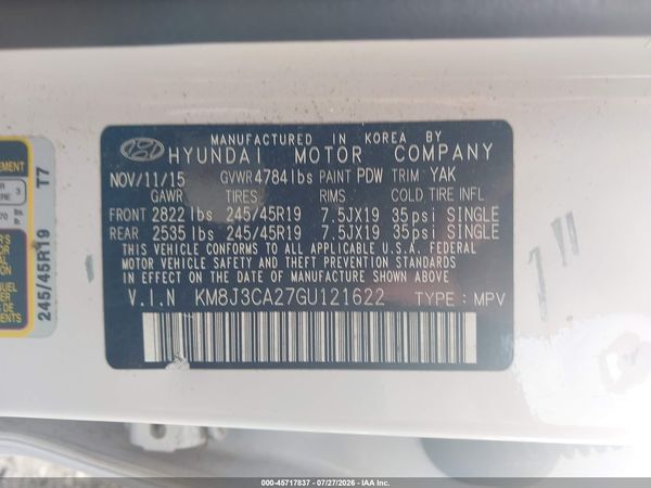 2016 HYUNDAI TUCSON LIMITED