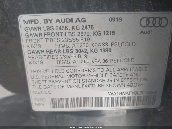 2020 AUDI Q5