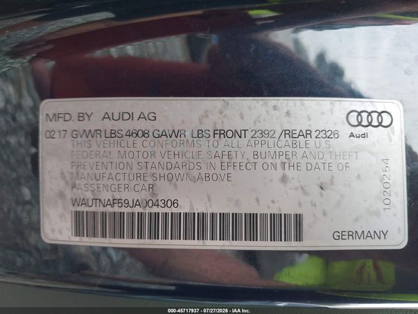 2018 AUDI A5 2.0T PREMIUM