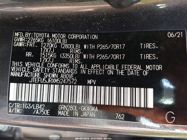 2021 TOYOTA 4RUNNER