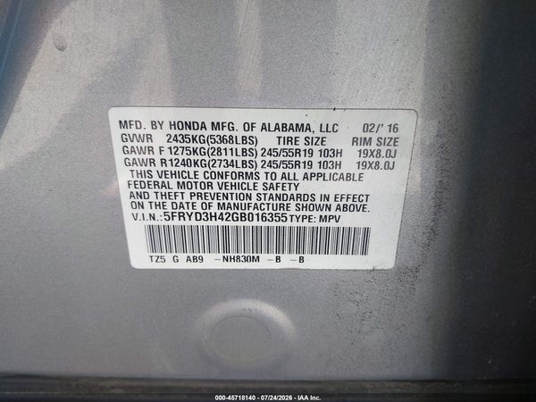 2016 ACURA MDX