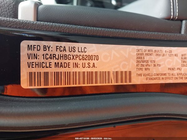 2023 JEEP GRAND CHEROKEE LIMITED 4X4