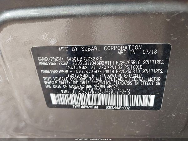 2018 SUBARU FORESTER Touring+ES+Navi(H/K)+AP