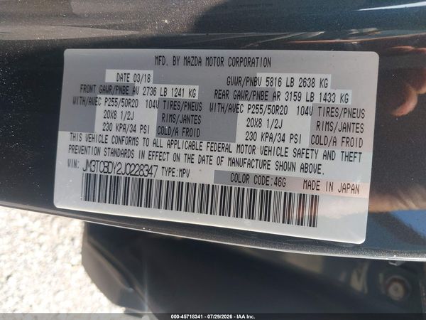 2018 MAZDA CX-9 GRAND TOURING