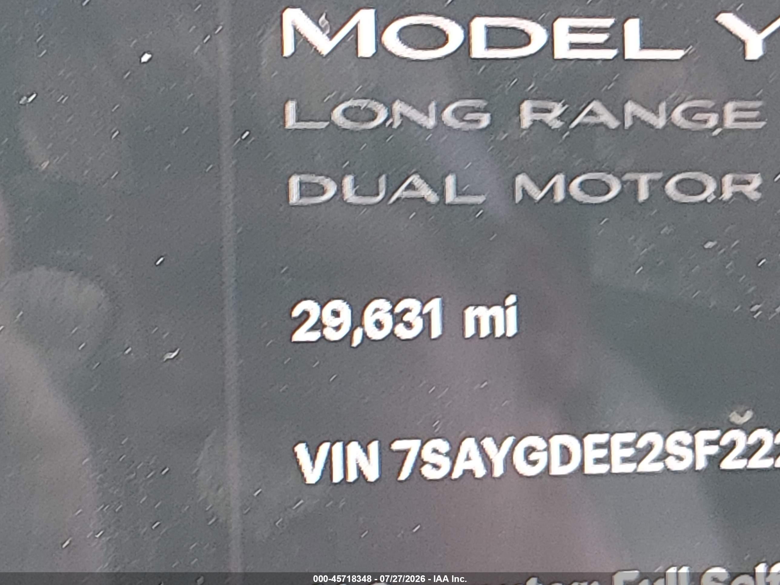 2025 TESLA MODEL Y