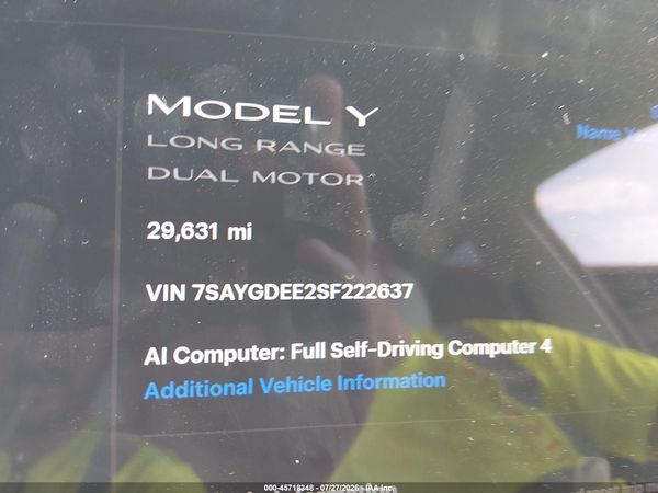 2025 TESLA MODEL Y