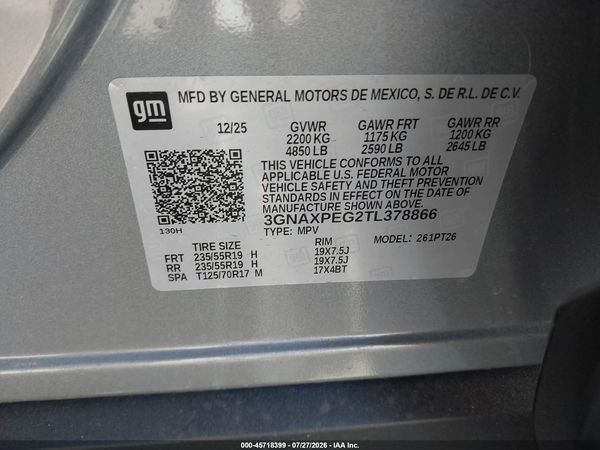 2026 CHEVROLET EQUINOX AWD LT — I9