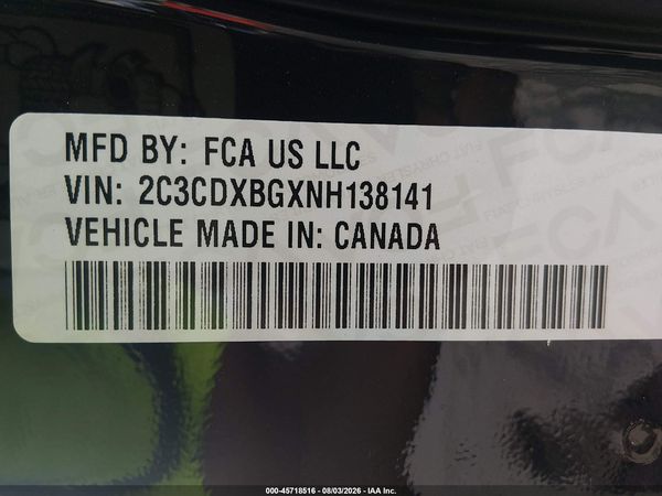 2022 DODGE CHARGER SXT RWD