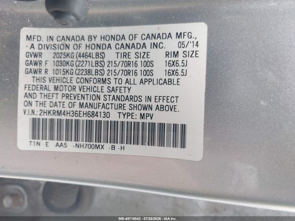 2014 HONDA CR-V LX