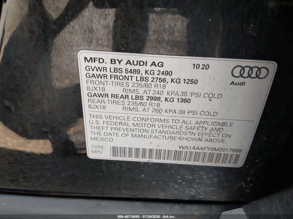 2021 AUDI Q5