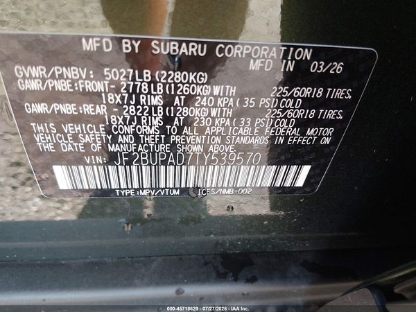 2026 SUBARU OUTBACK PREMIUM