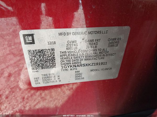 2019 CADILLAC XT5 STANDARD