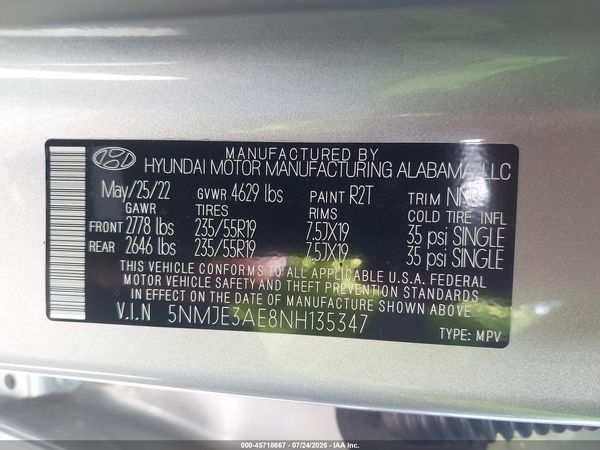 2022 HYUNDAI TUCSON LIMITED