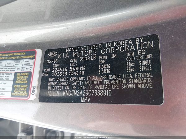 2016 KIA SOUL Plus