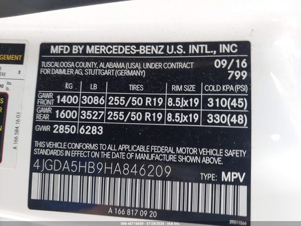 2017 MERCEDES-BENZ GLE 350 4MATIC