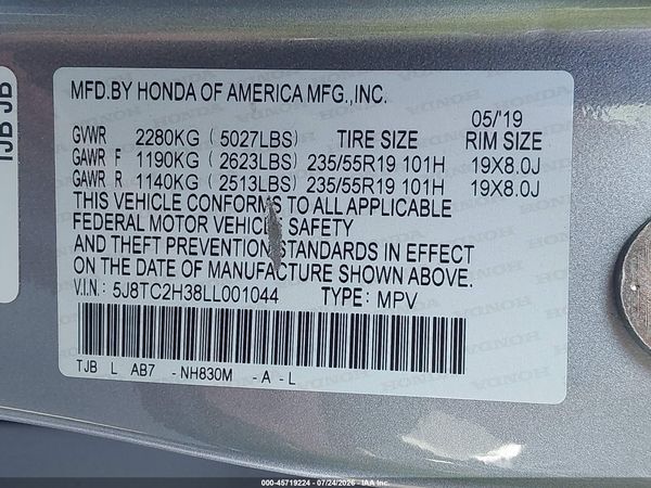 2020 ACURA RDX STANDARD