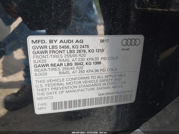 2018 AUDI Q5 2.0T PREMIUM