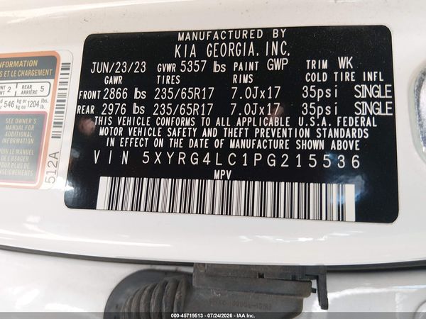 2023 KIA SORENTO LX