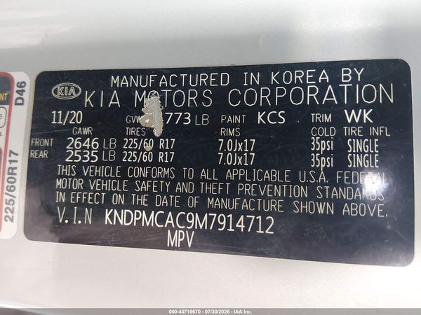 2021 KIA SPORTAGE LX