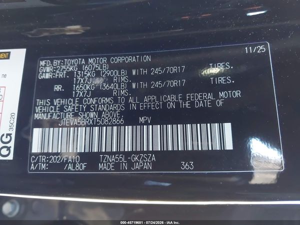 2026 TOYOTA 4RUNNER SR5