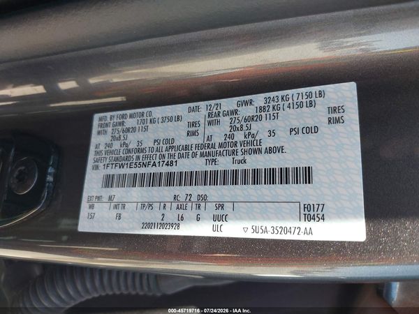 2022 FORD F-150 XLT