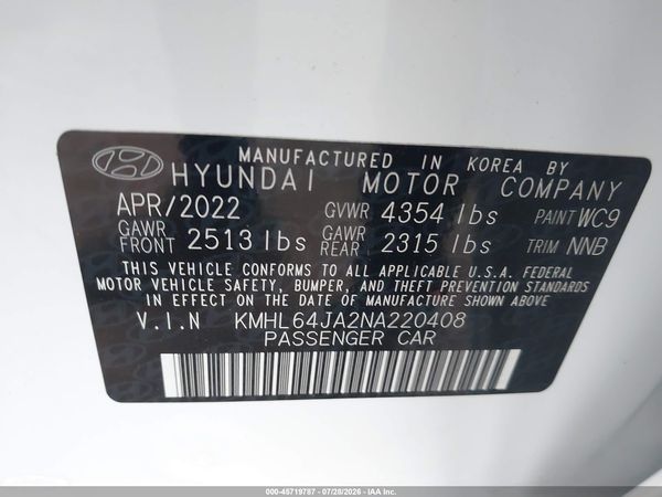 2022 HYUNDAI SONATA SEL