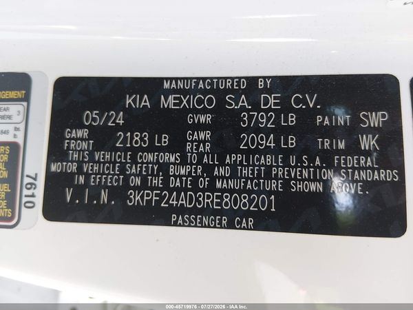 2024 KIA FORTE LXS